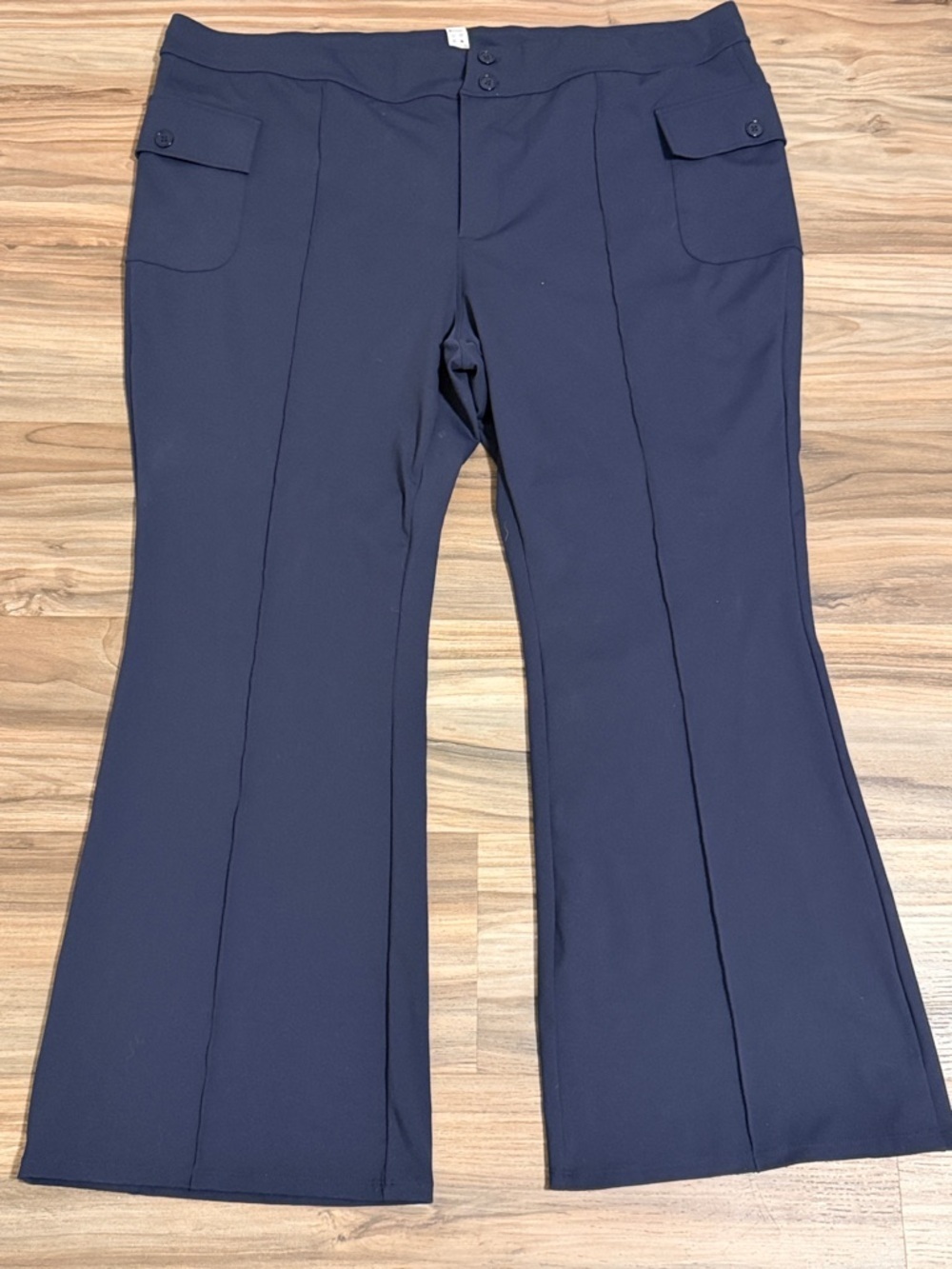 Halara High Waisted Side Flap Pocket Flare Casual Cargo Pants Navy Women’s 4X